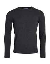 Dolce & Gabbana Dark Gray Wool Crew Neck Pullover Sweater -   -  Dolce & Gabbana.